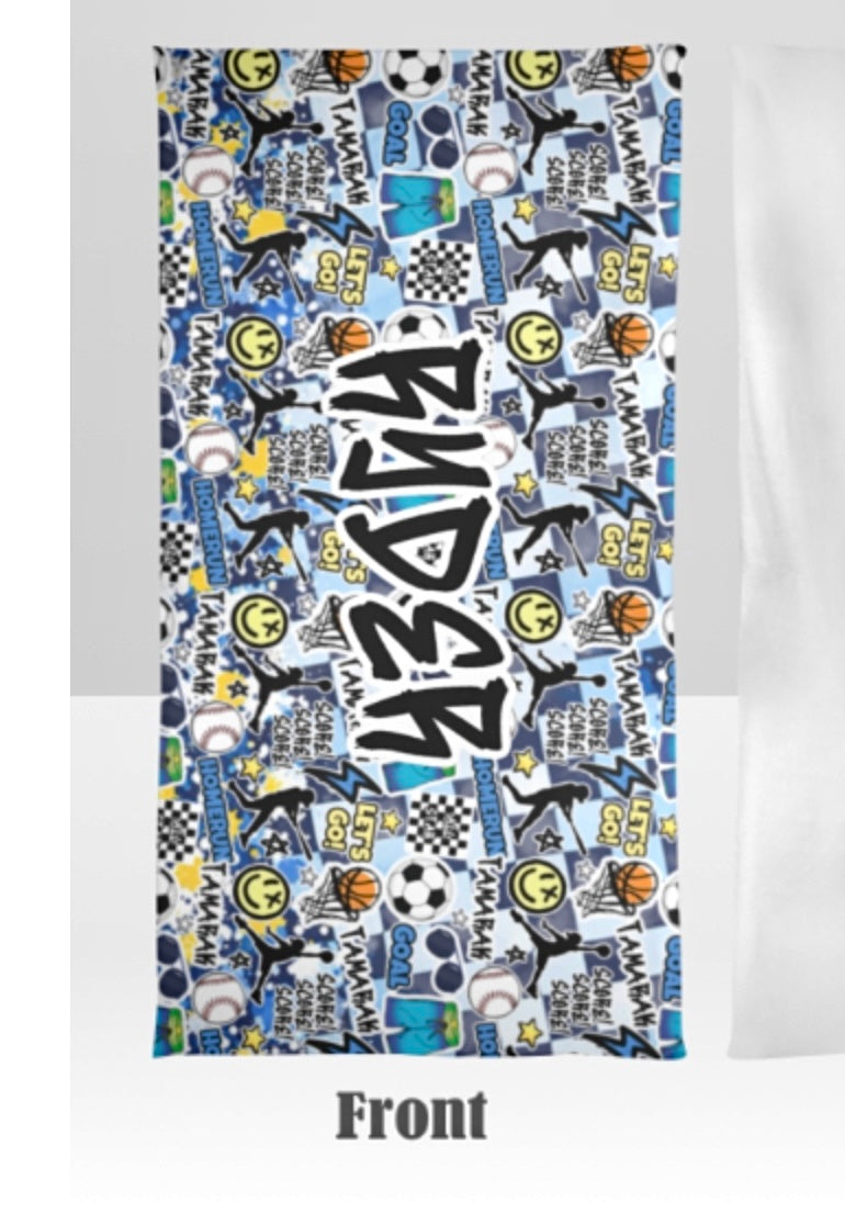 TAMARAK boys blue beach towel