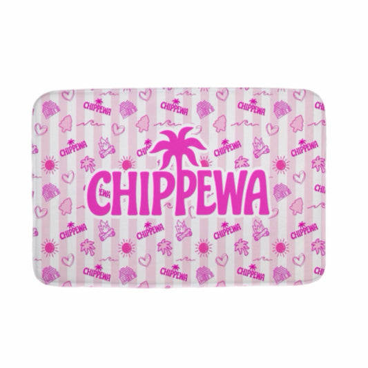 Chippewa pink palm floor mat