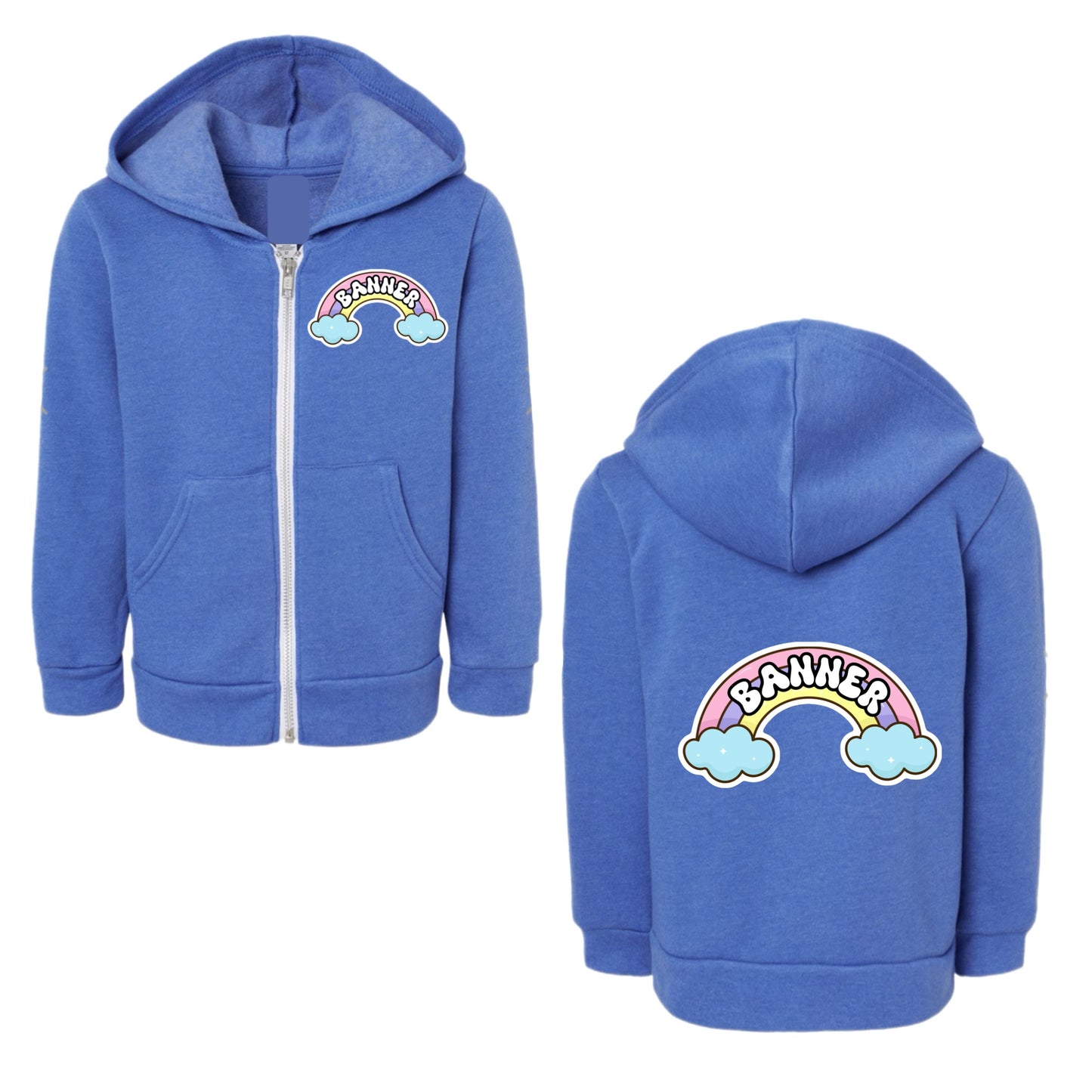 BANNER girls rainbow zip hoodie
