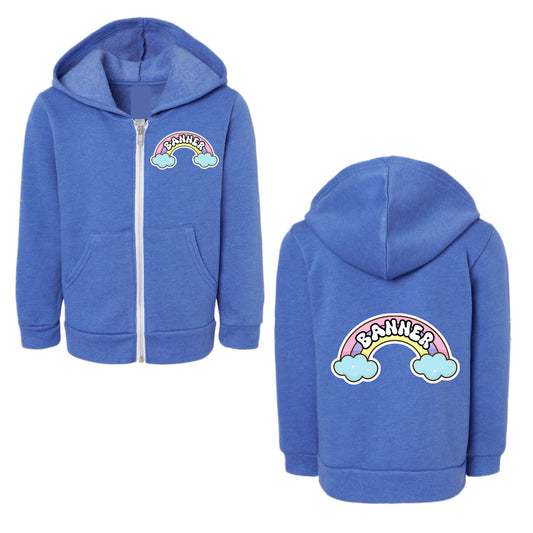 BANNER girls rainbow zip hoodie