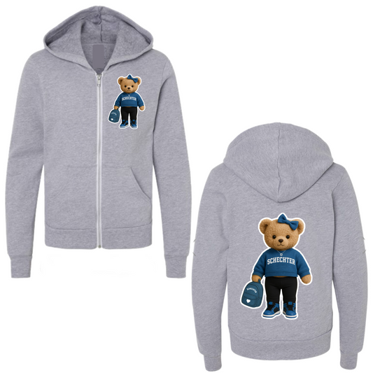 Schechter girls teddy bear zip hoodie