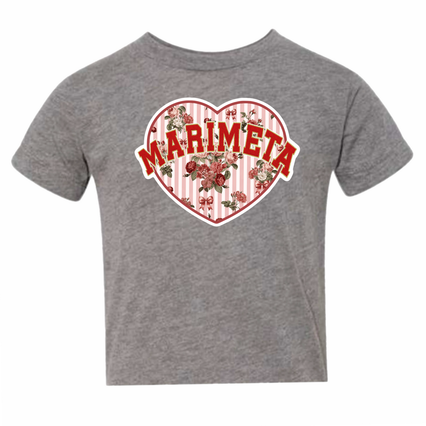 Marimeta floral heart tee