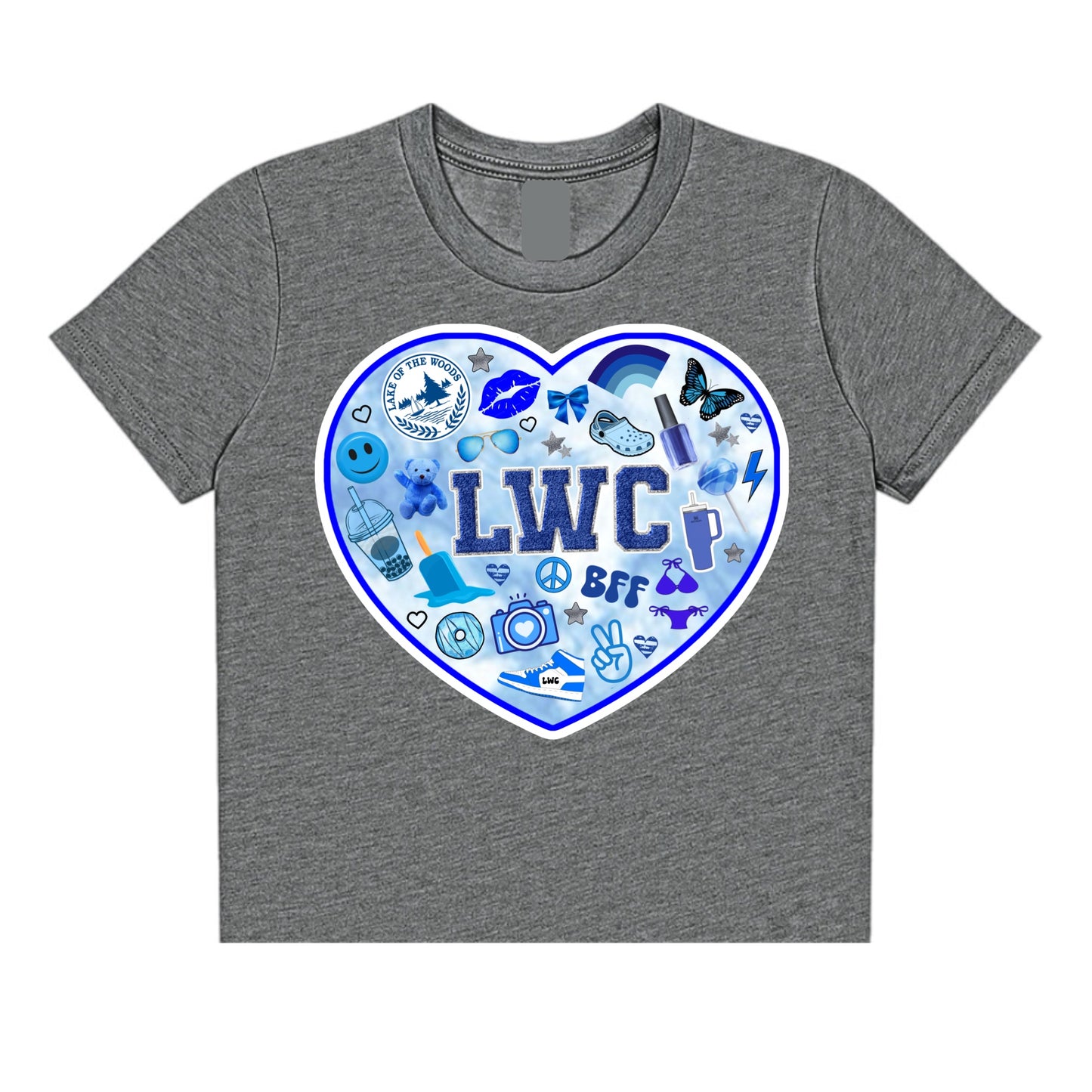 Lake of the Woods heart tee