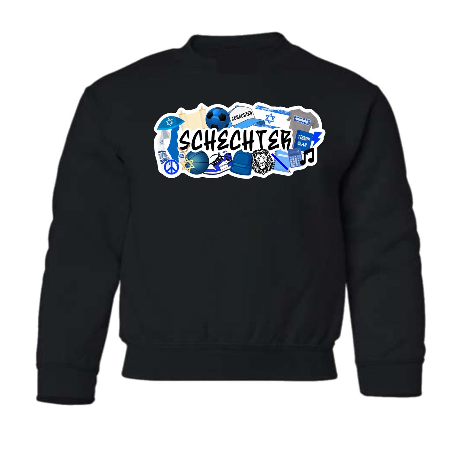 Schechter collage crewneck sweatshirt