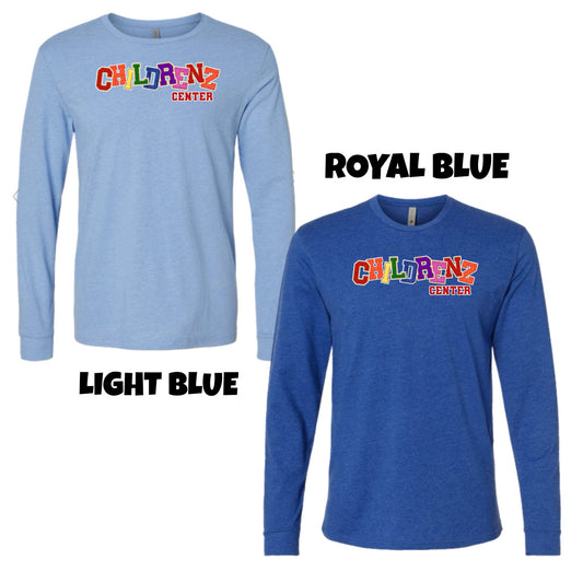 Adult Long sleeve patched Childrenz Center tee