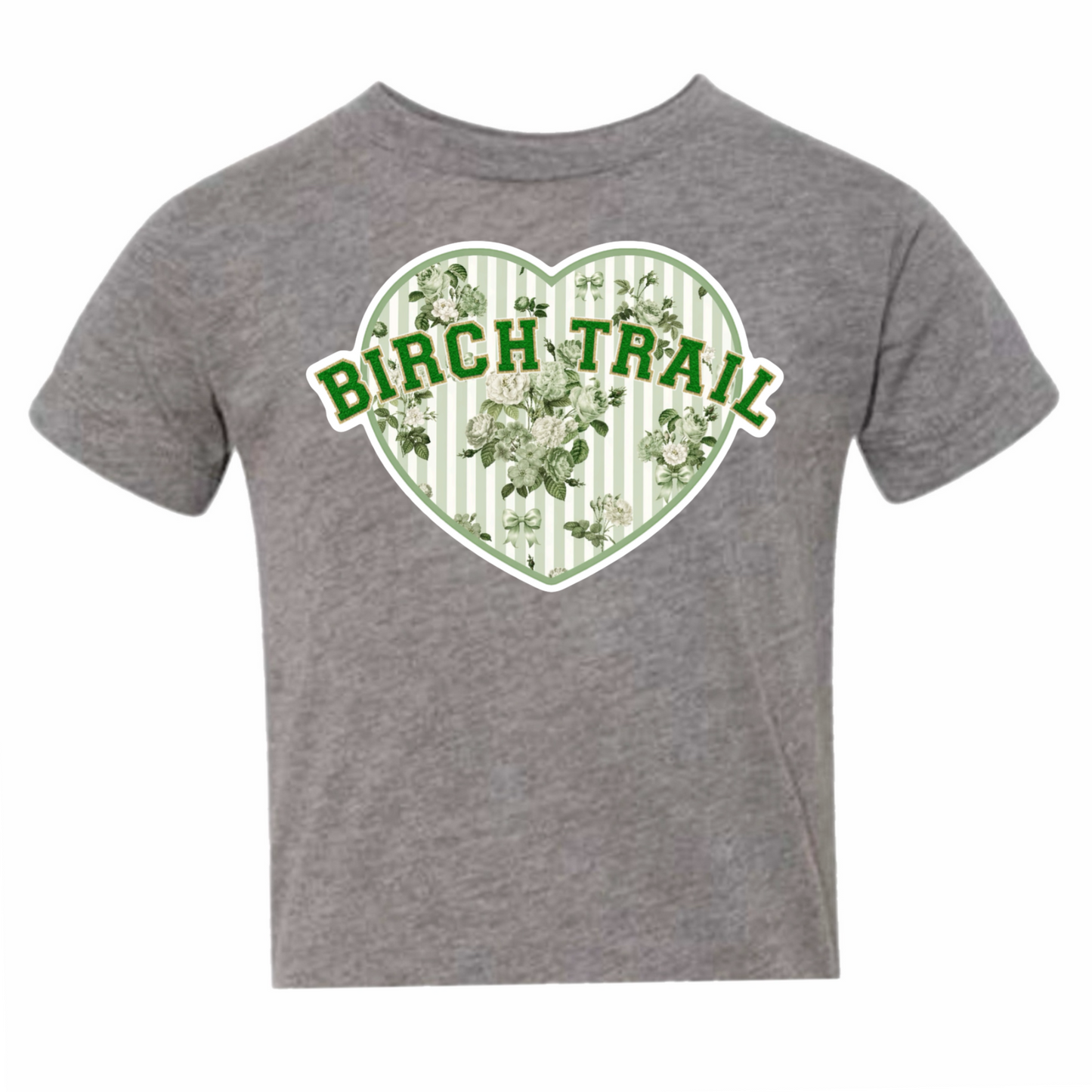 Birch Trail floral heart tee