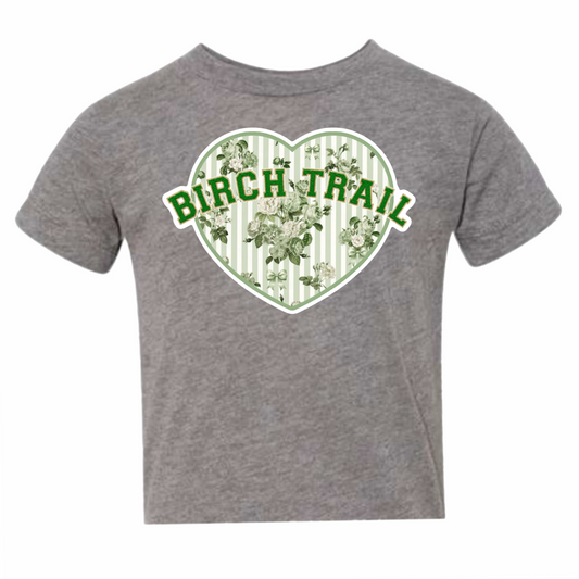 Birch Trail floral heart tee