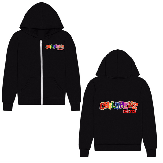 Childrenz Center patched zip hoodie