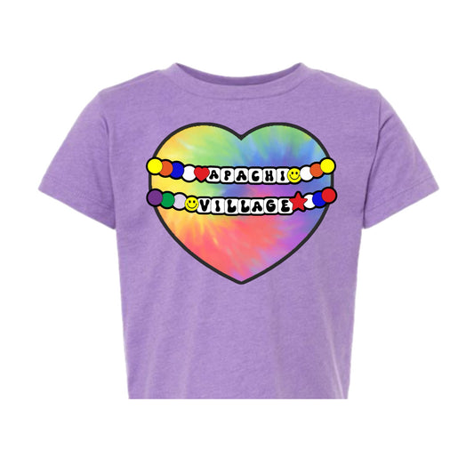 Girls Apachi Village heart bracelet tee