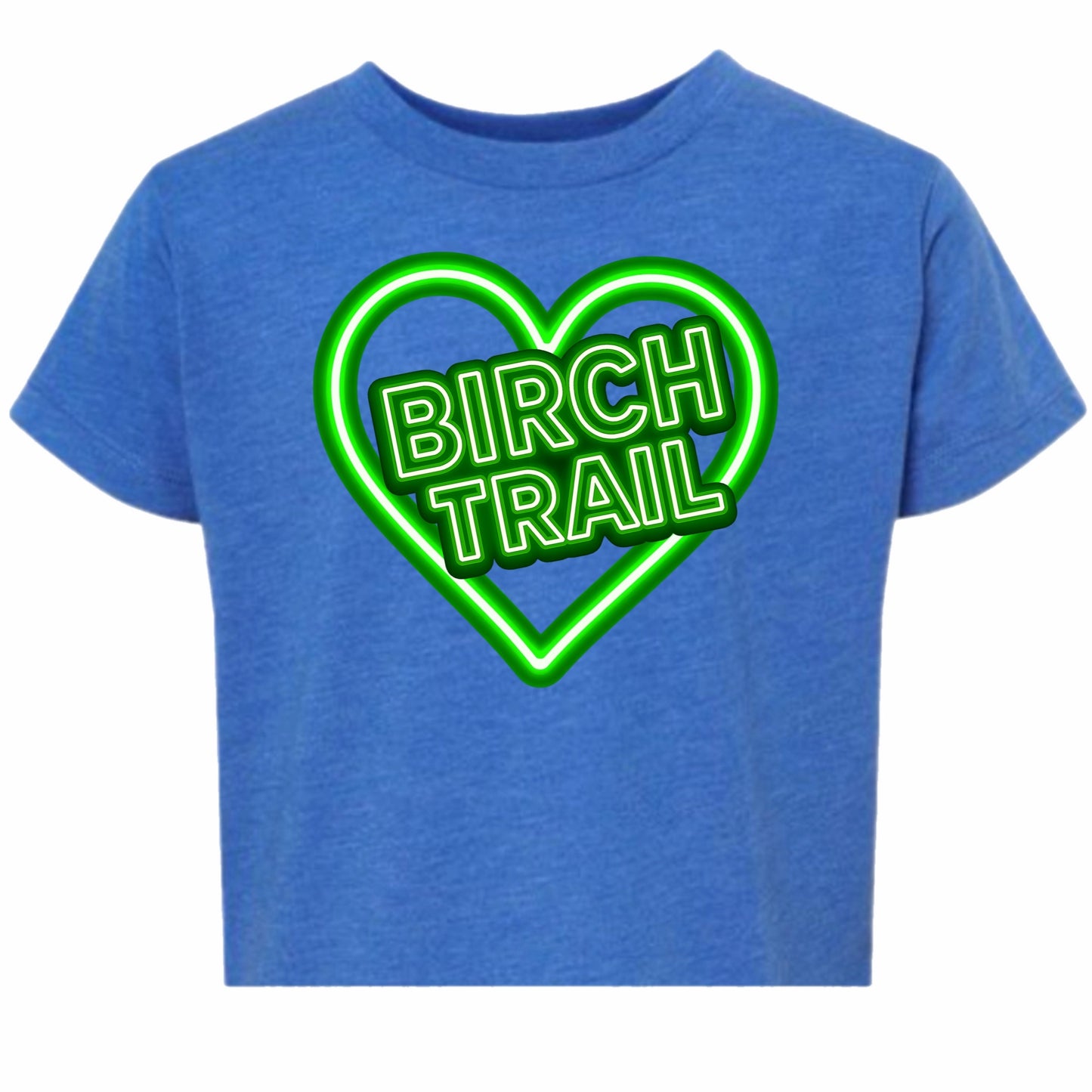 Birch Trail neon sign tee