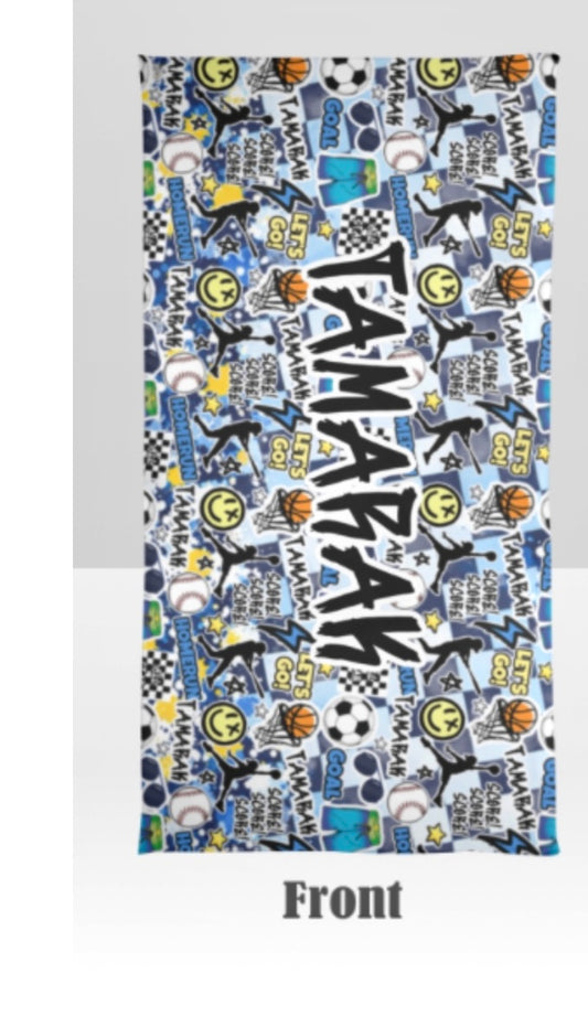 TAMARAK boys blue beach towel