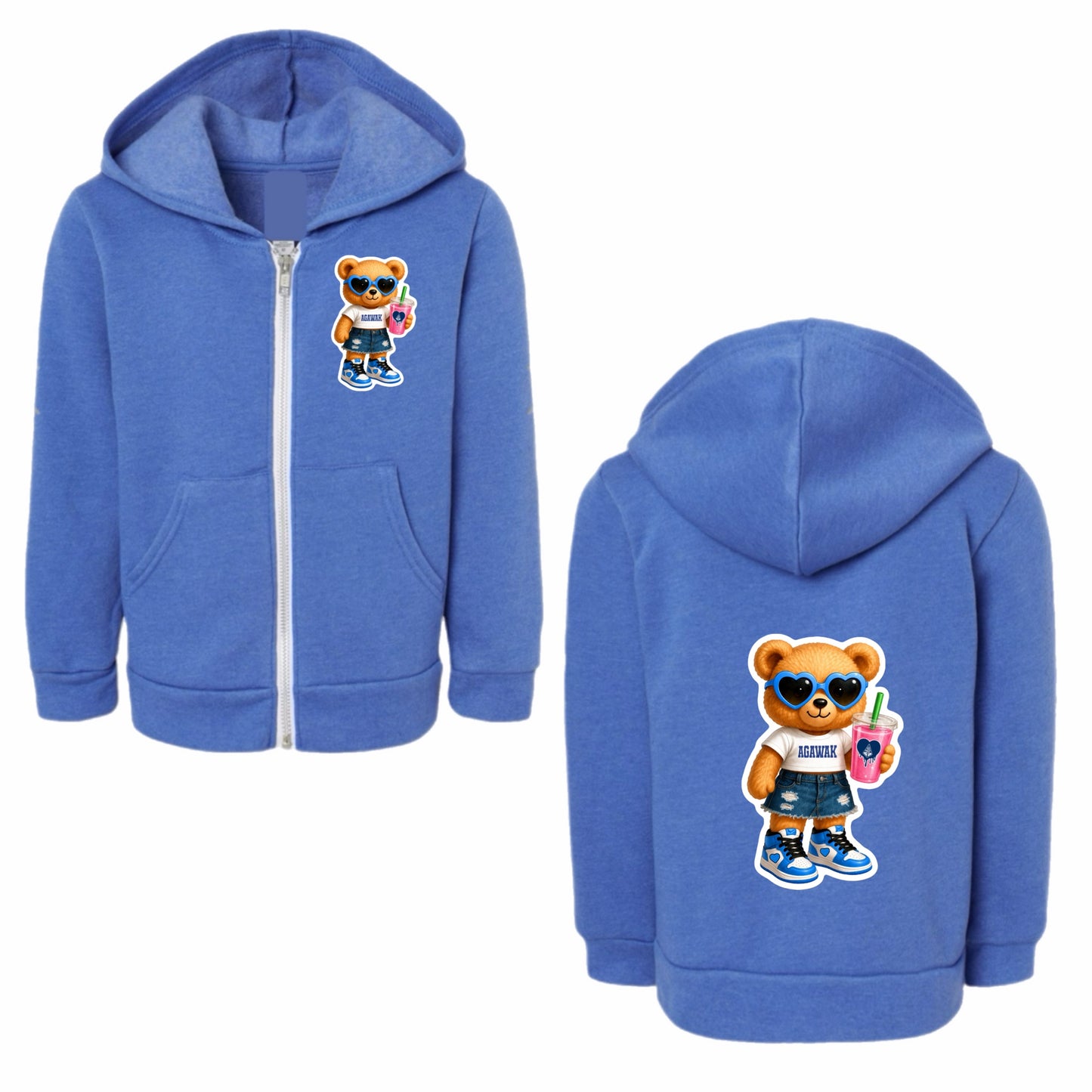 Agawak bear zip hoodie