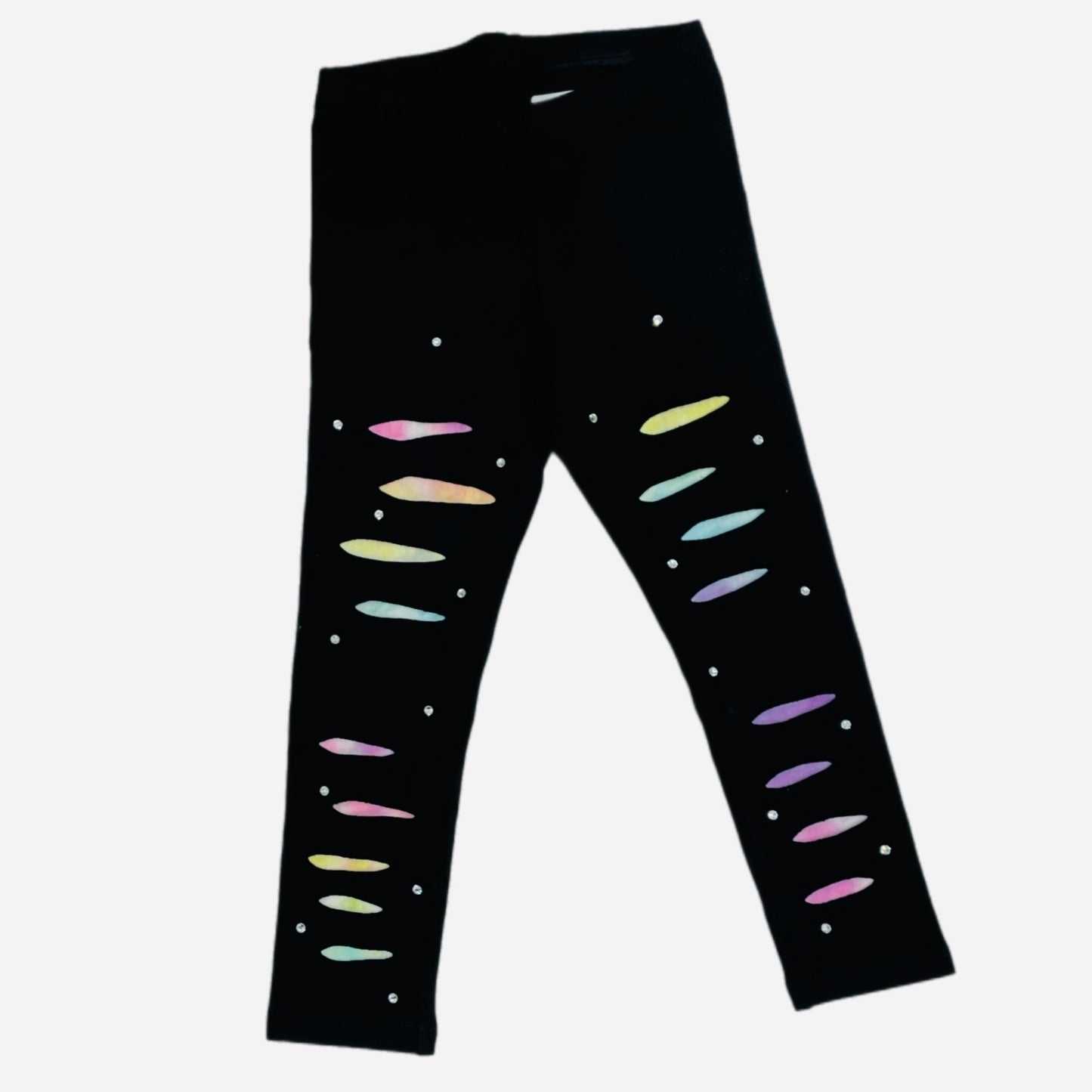 Pastel rainbow tie dye Girls leggings