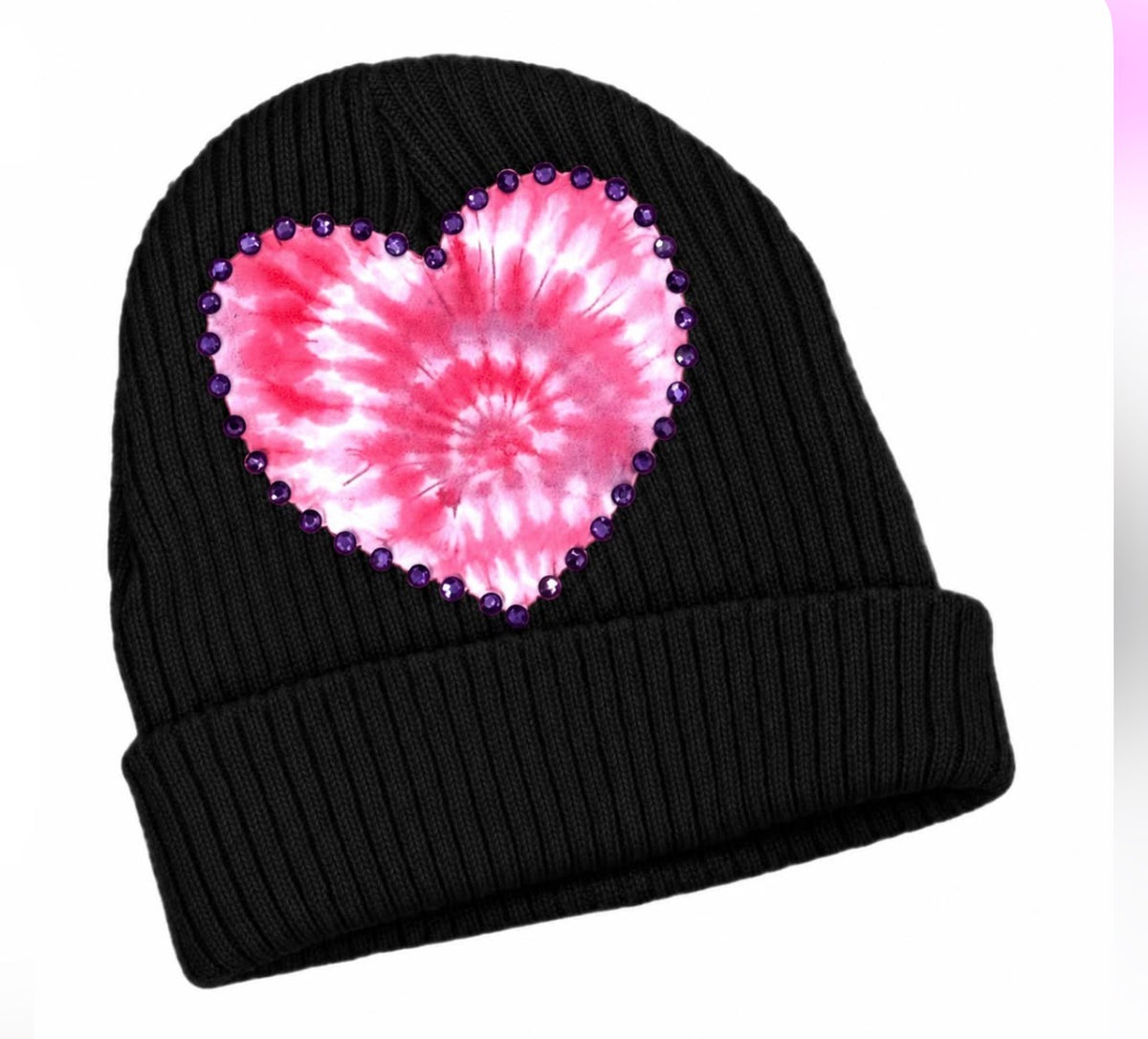 Tie-Dye Heart Hat