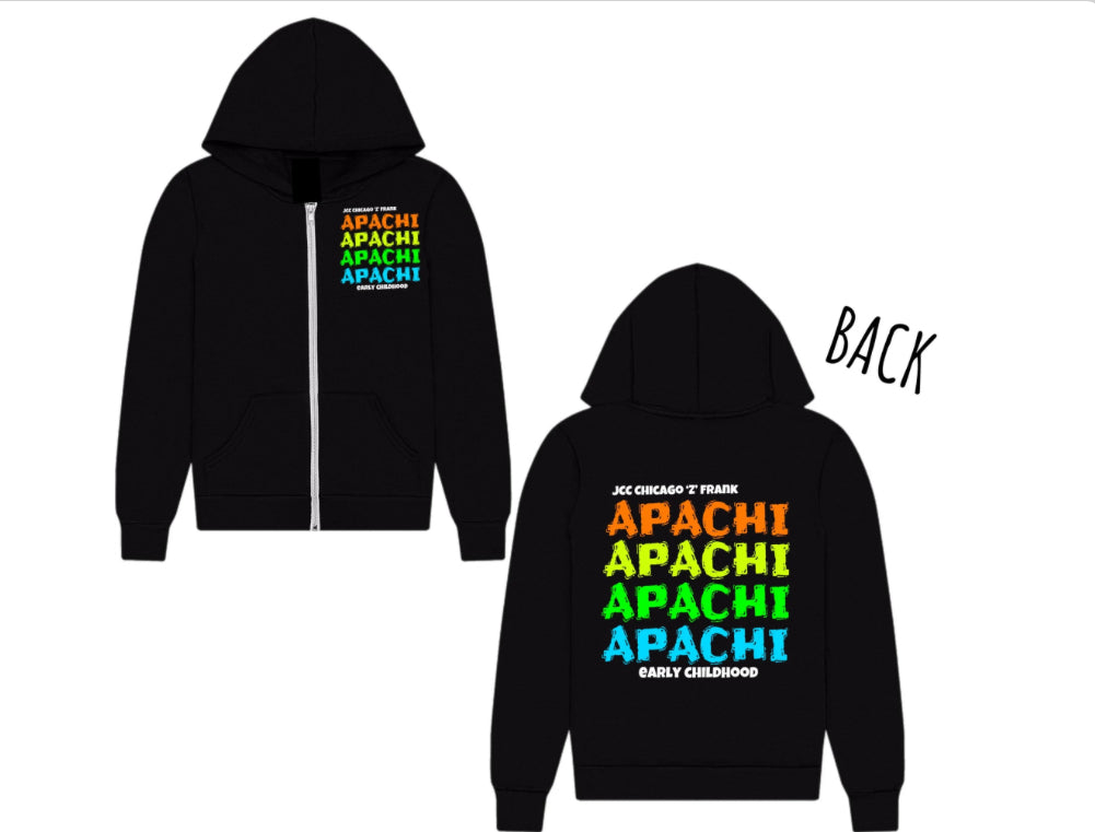 Neon rainbow APACHI zip hoodie