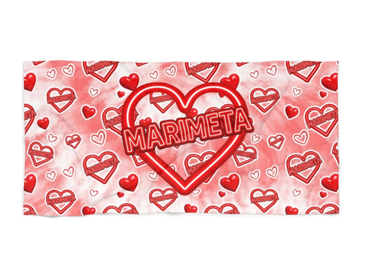 Marimeta neon sign beach towel