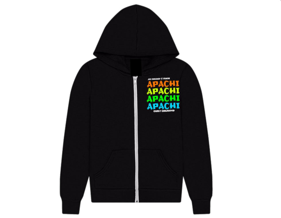 Neon rainbow APACHI zip hoodie