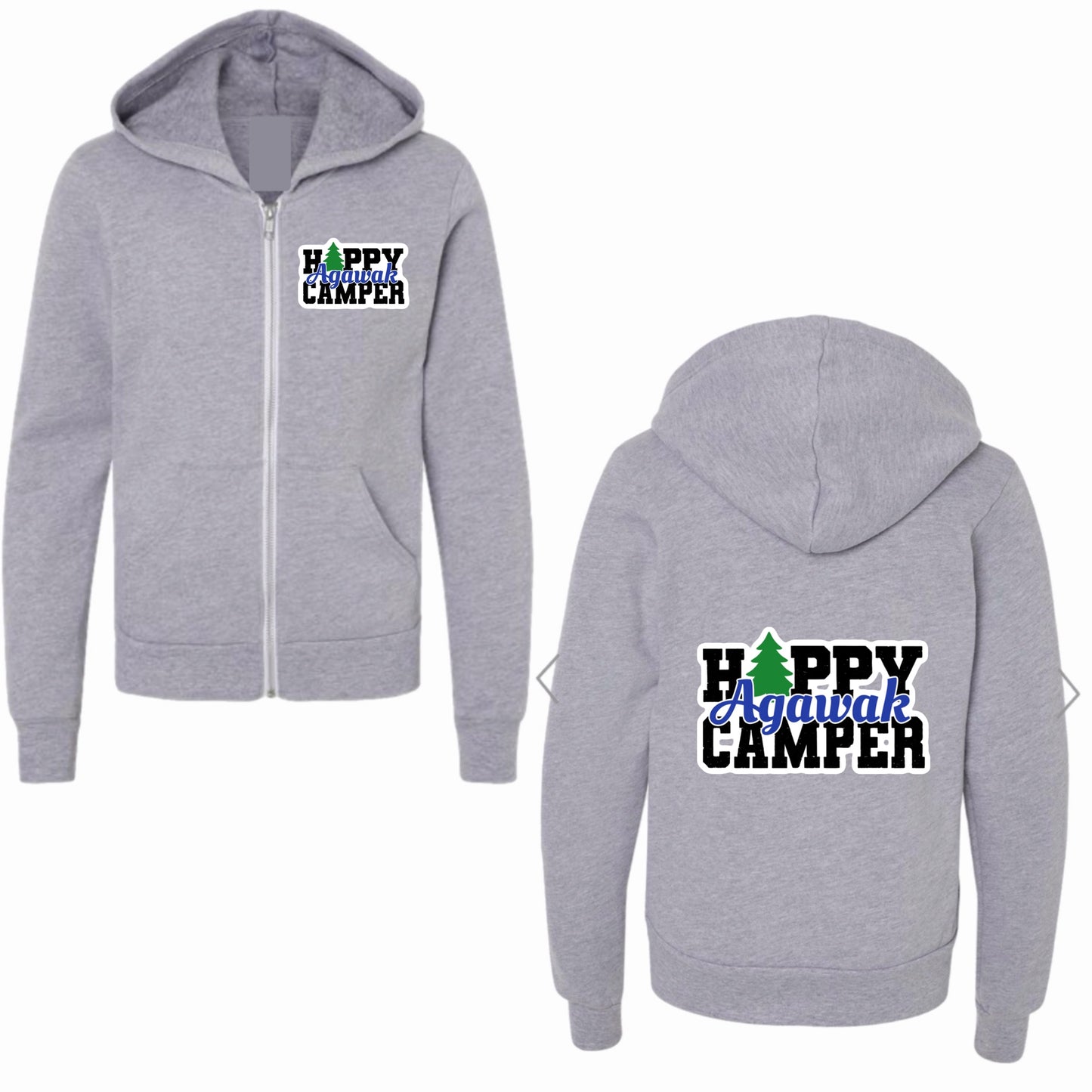 Agawak happy camper zip hoodie