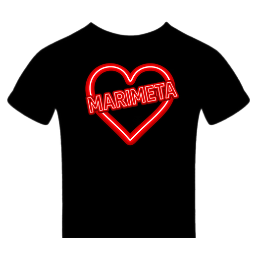 Marimeta neon sign tee