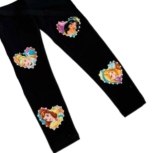 Heart patch Princess leggings