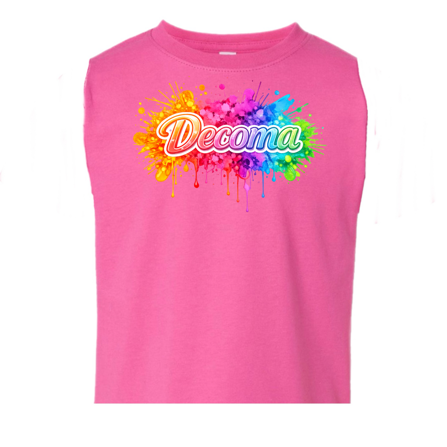 Decoma Girls/women neon splatter tank