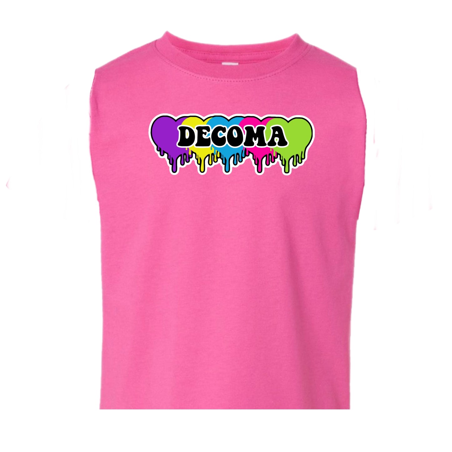 Decoma Girls/women drippy hearts tank