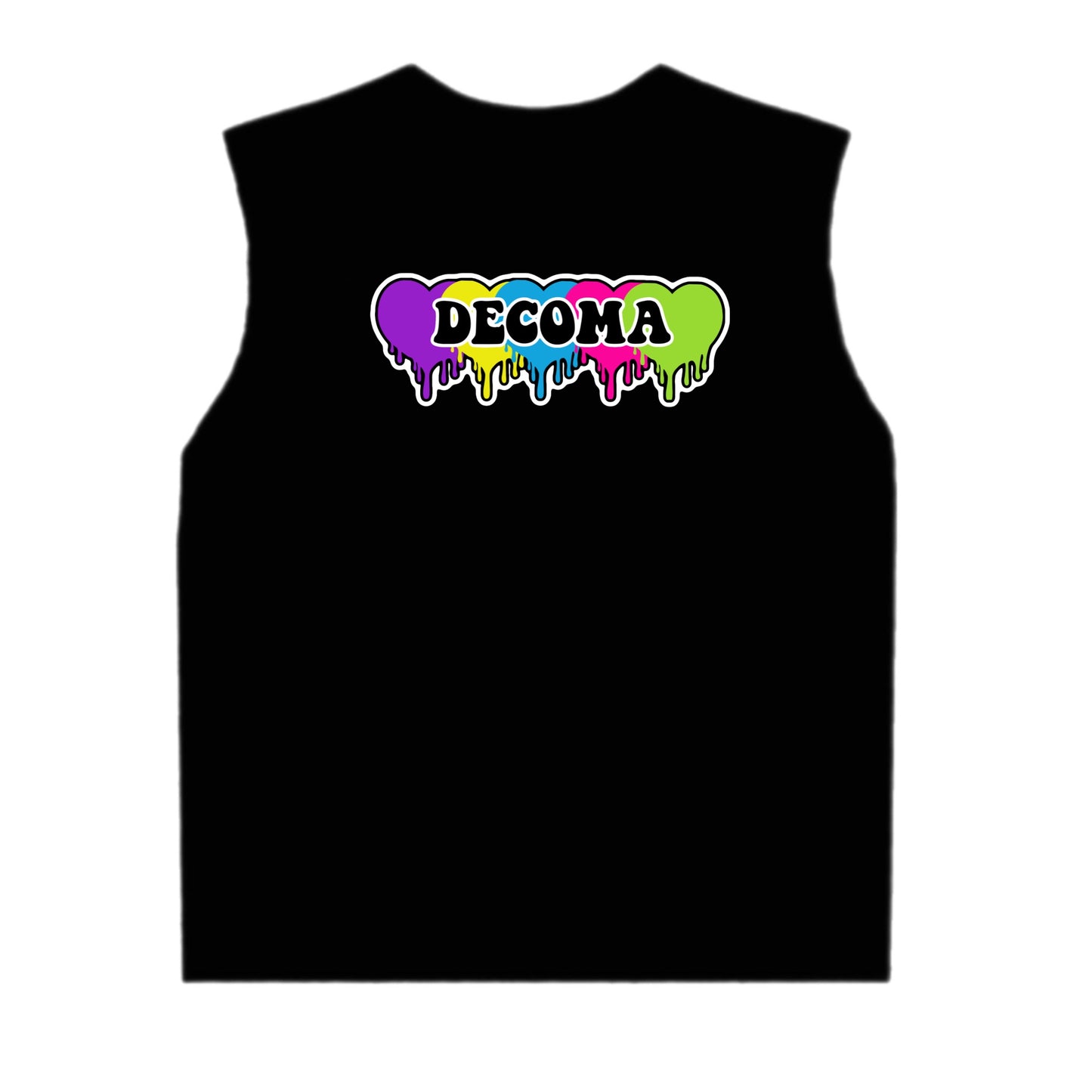 Decoma Girls/women drippy hearts tank