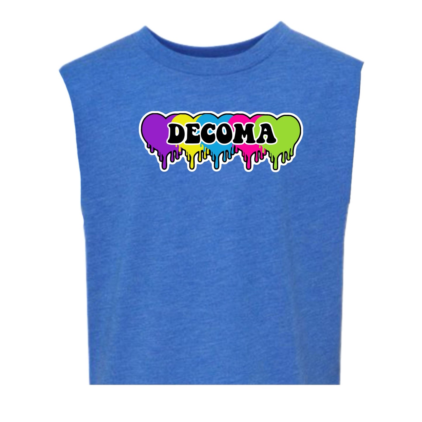Decoma Girls/women drippy hearts tank