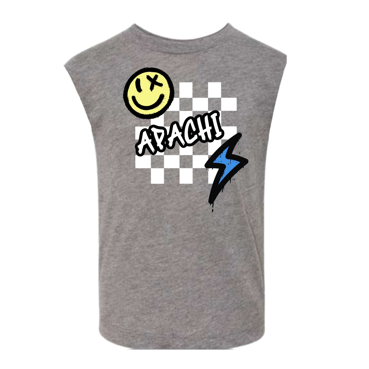 APACHI/ APACHI VILLAGE  boys checkered tank