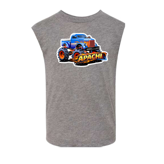 APACHI/ APACHI VILLAGE  boys monster truck tank