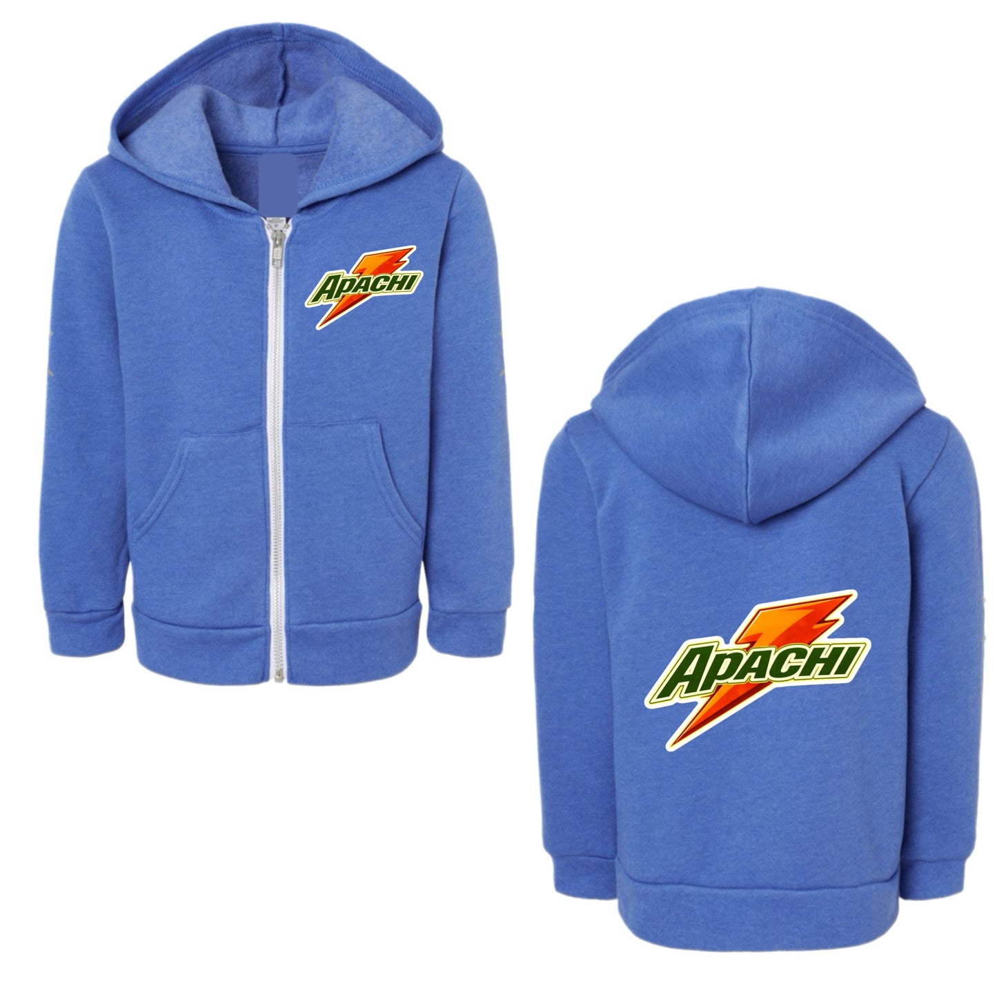 Boys Apachi/ Apachi Village orange bolt hoodie