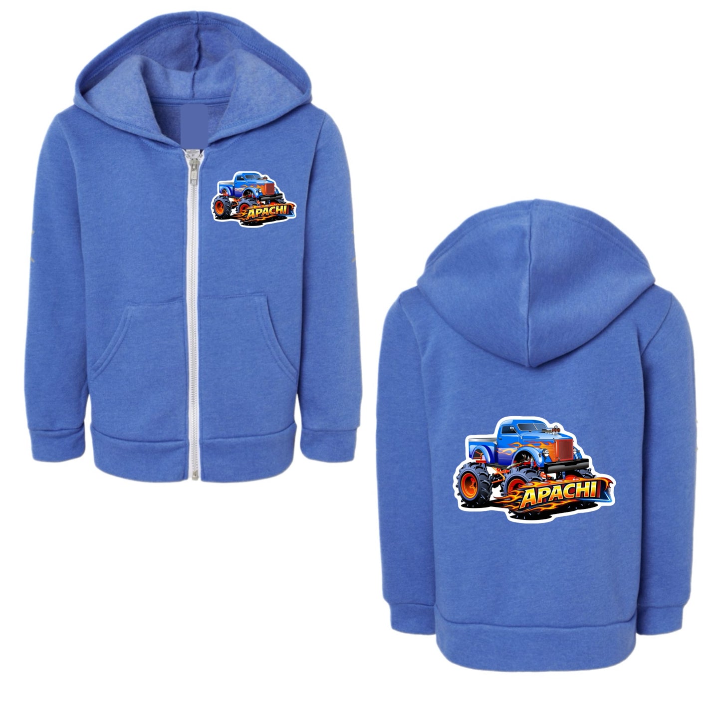 Boys Apachi/ Apachi Village monster truck hoodie