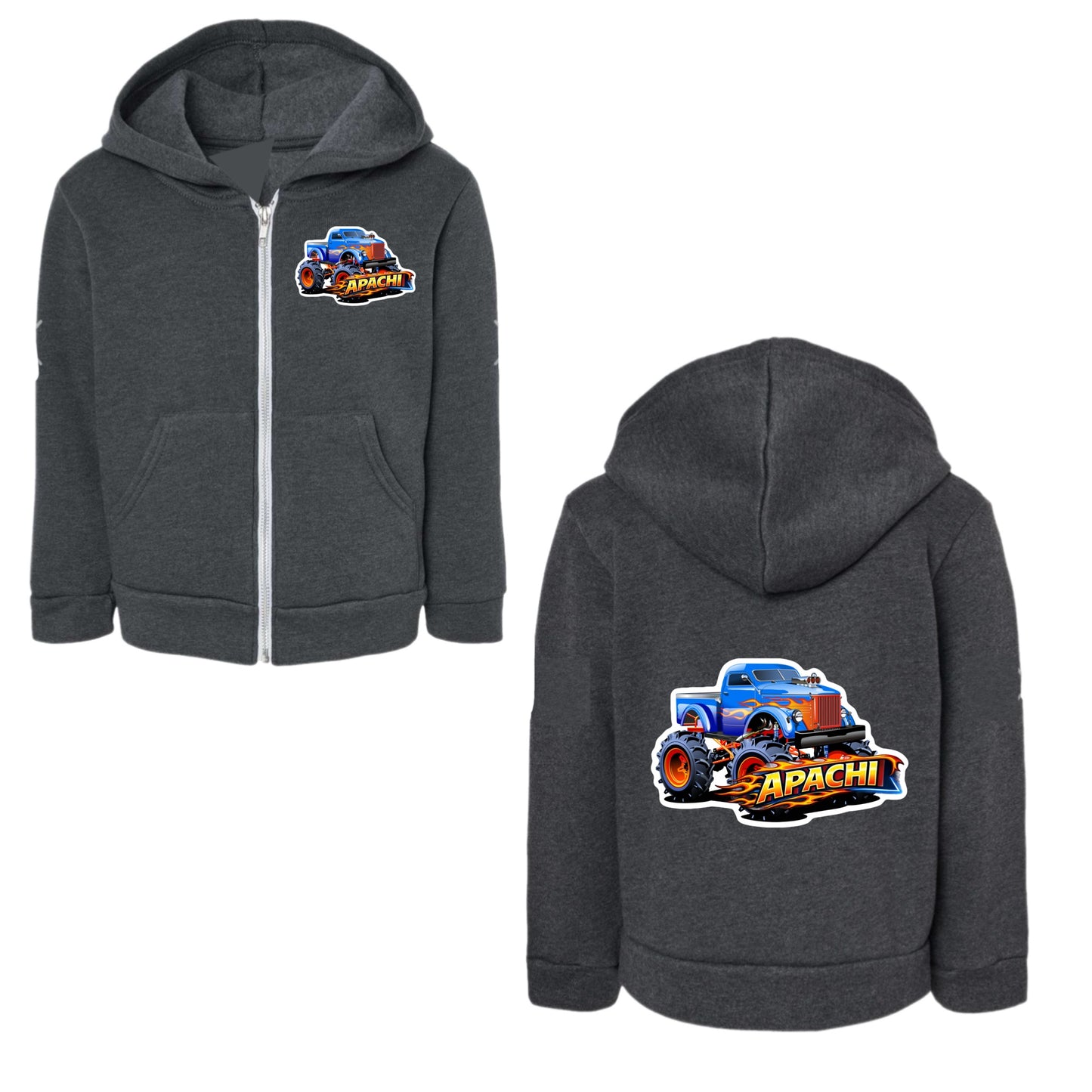 Boys Apachi/ Apachi Village monster truck hoodie
