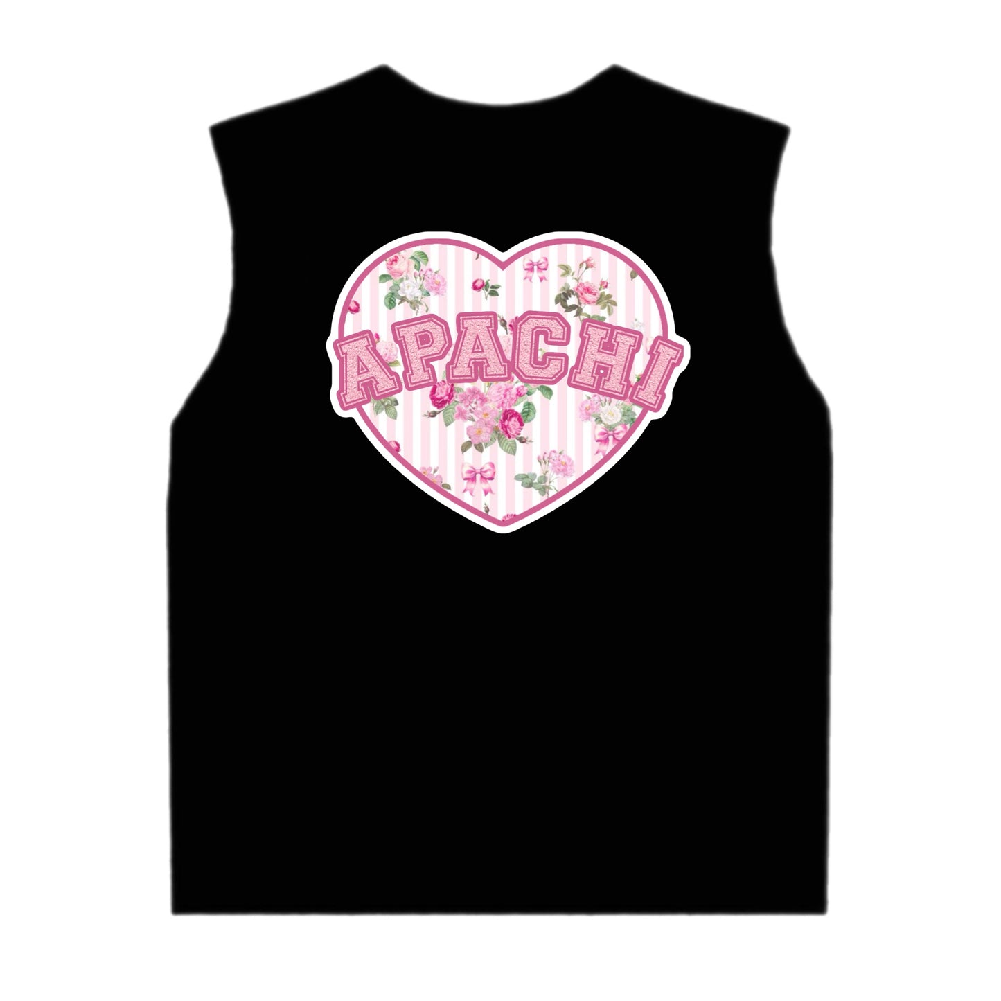Girls Apachi/Apachi Village floral heart tank