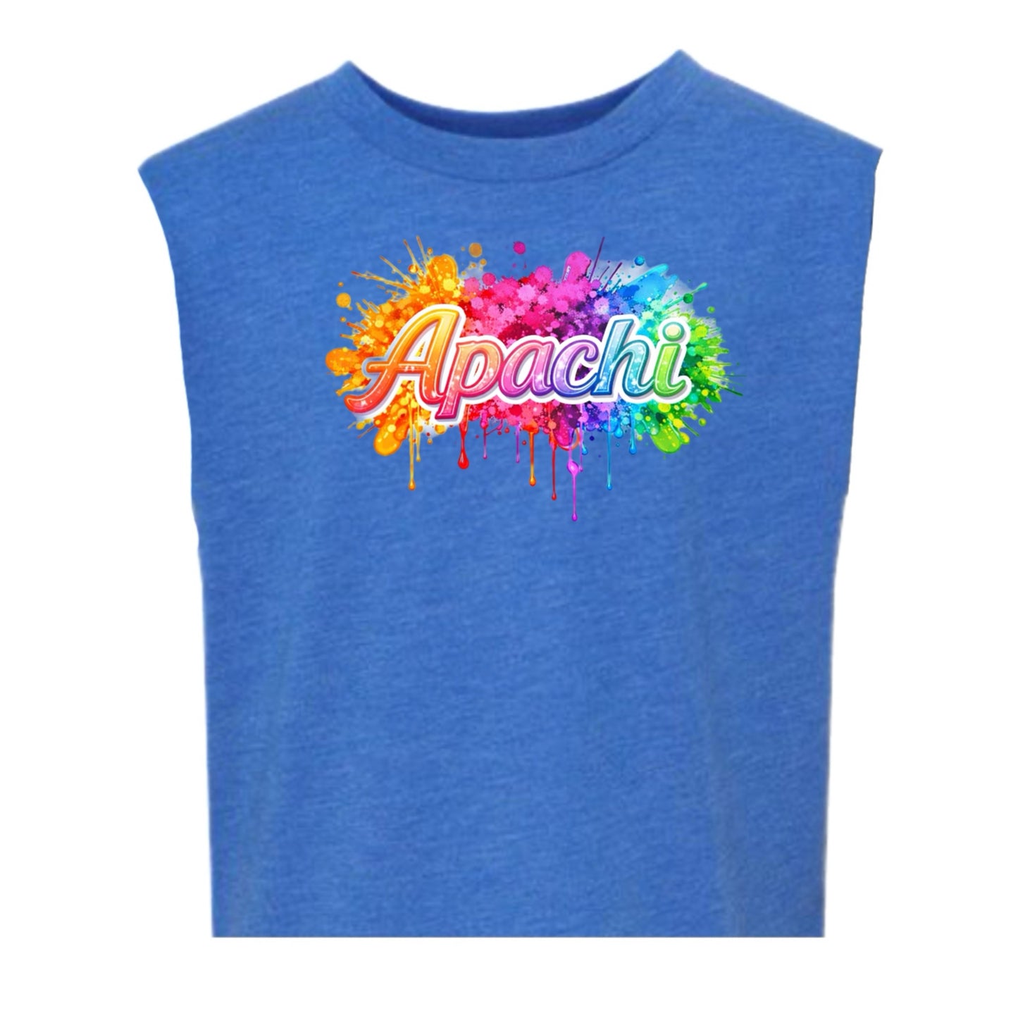 Girls Apachi/Apachi Village neon splatter tank