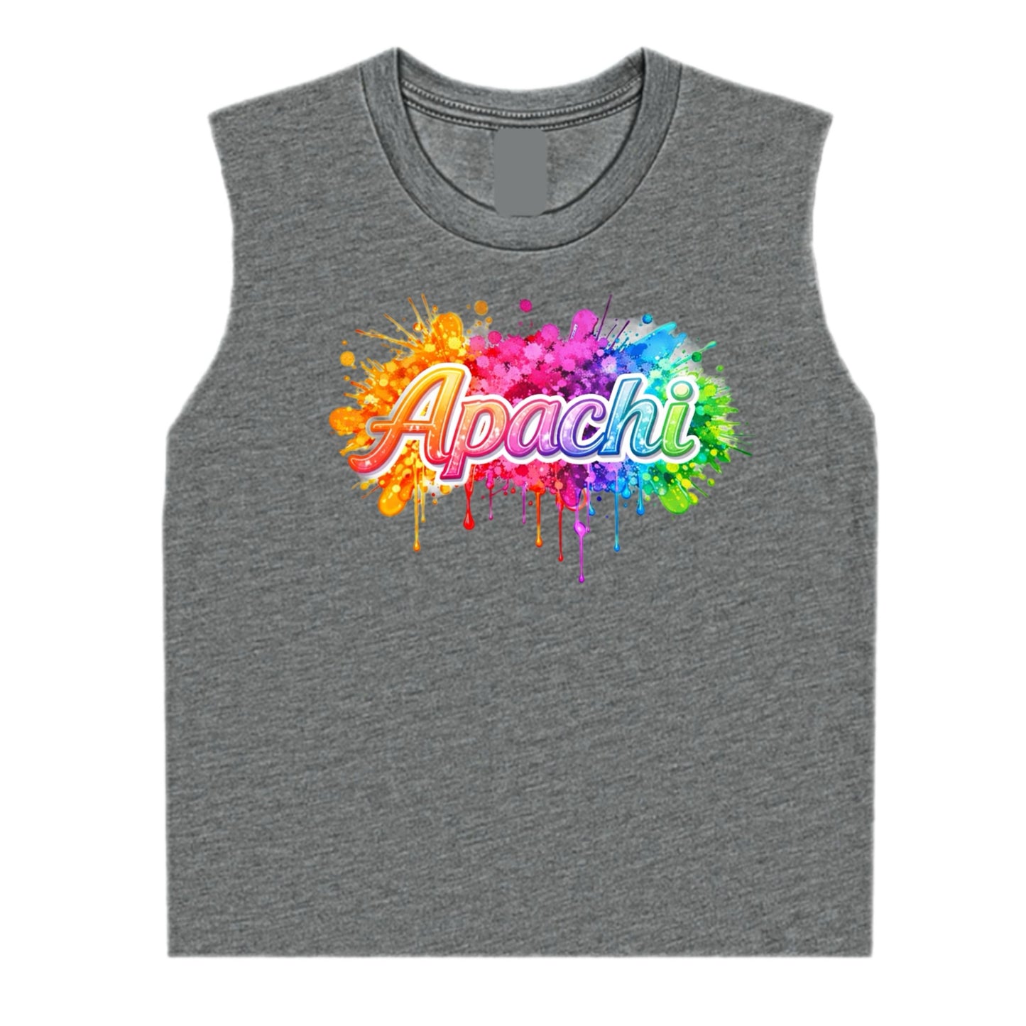 Girls Apachi/Apachi Village neon splatter tank