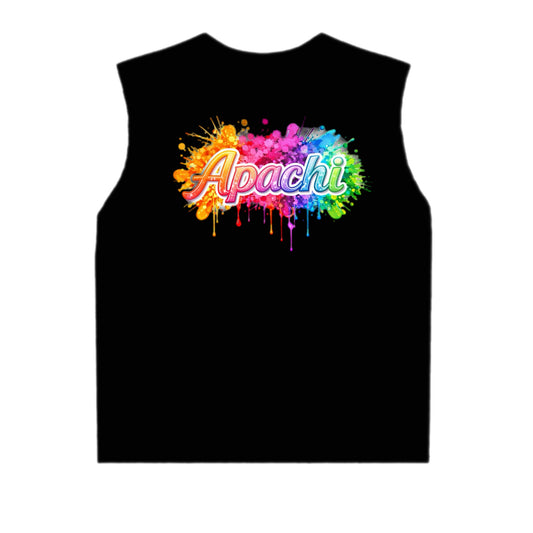 Girls Apachi/Apachi Village neon splatter tank