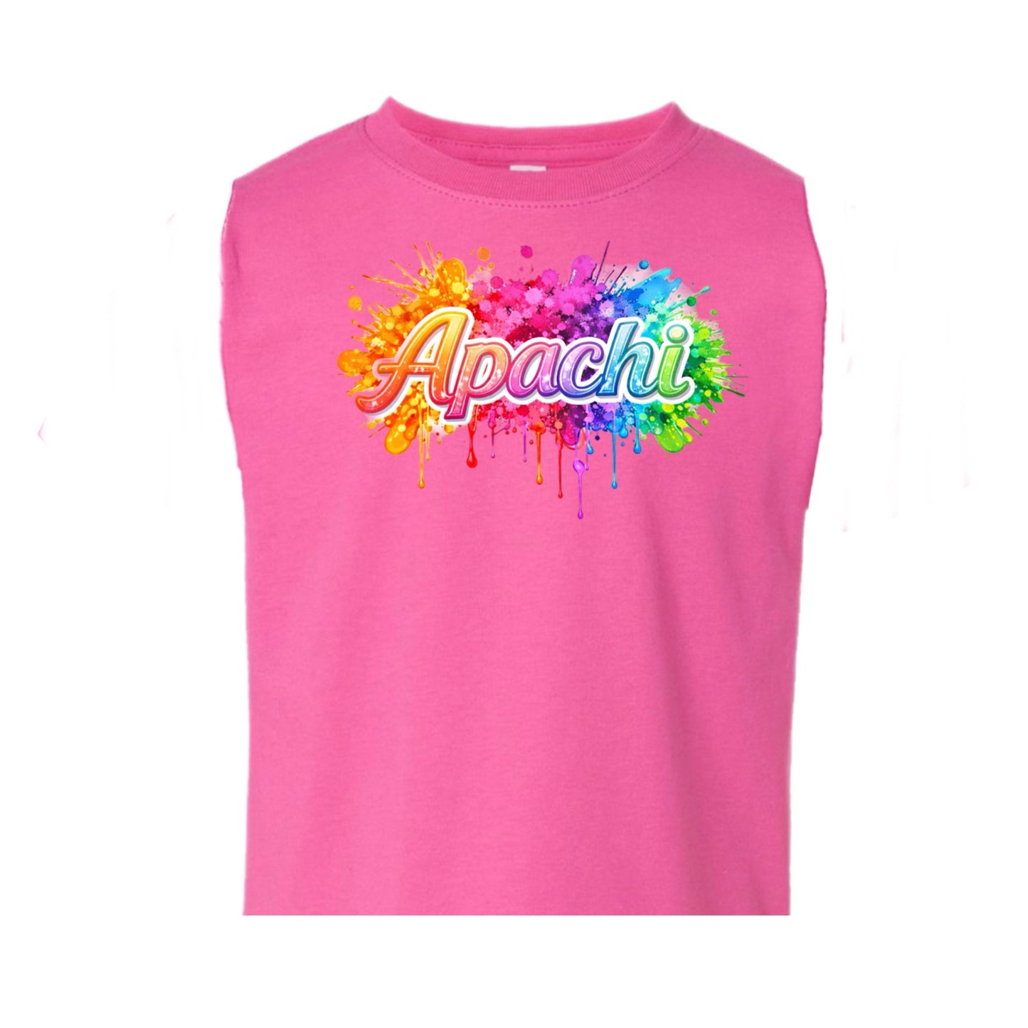 Girls Apachi/Apachi Village neon splatter tank