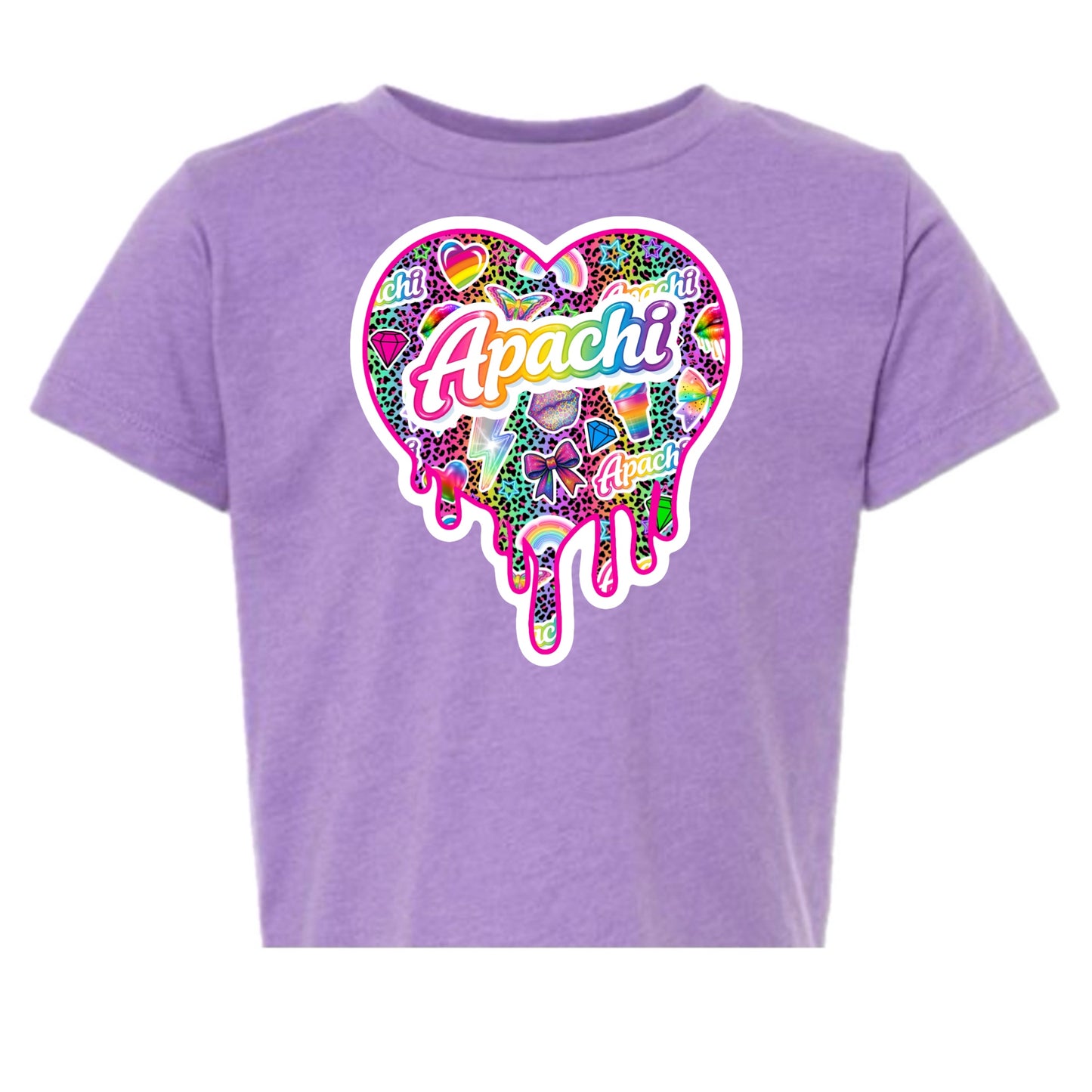 Girls Apachi/ Apachi Village drippy heart tee