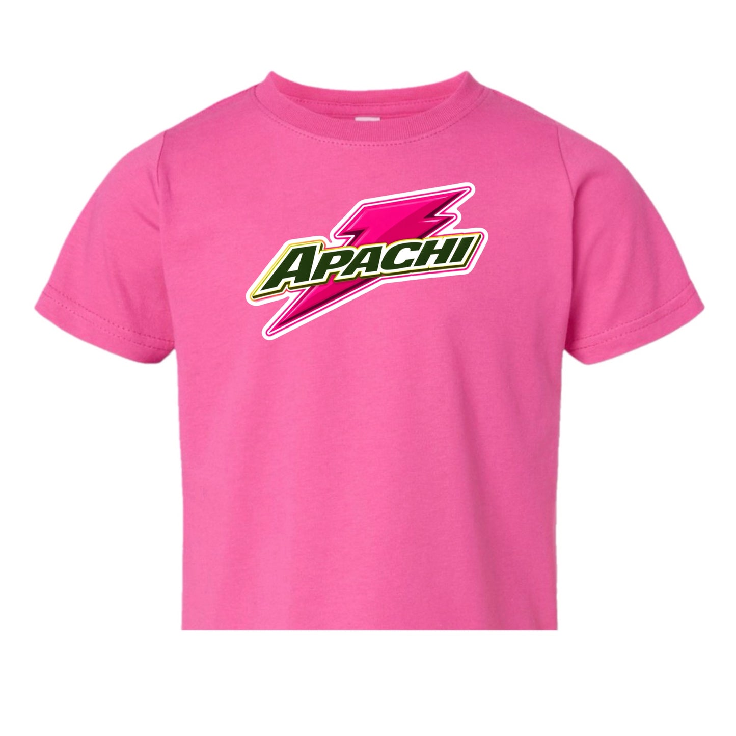 Girls Apachi/ Apachi Village pink bolt tee