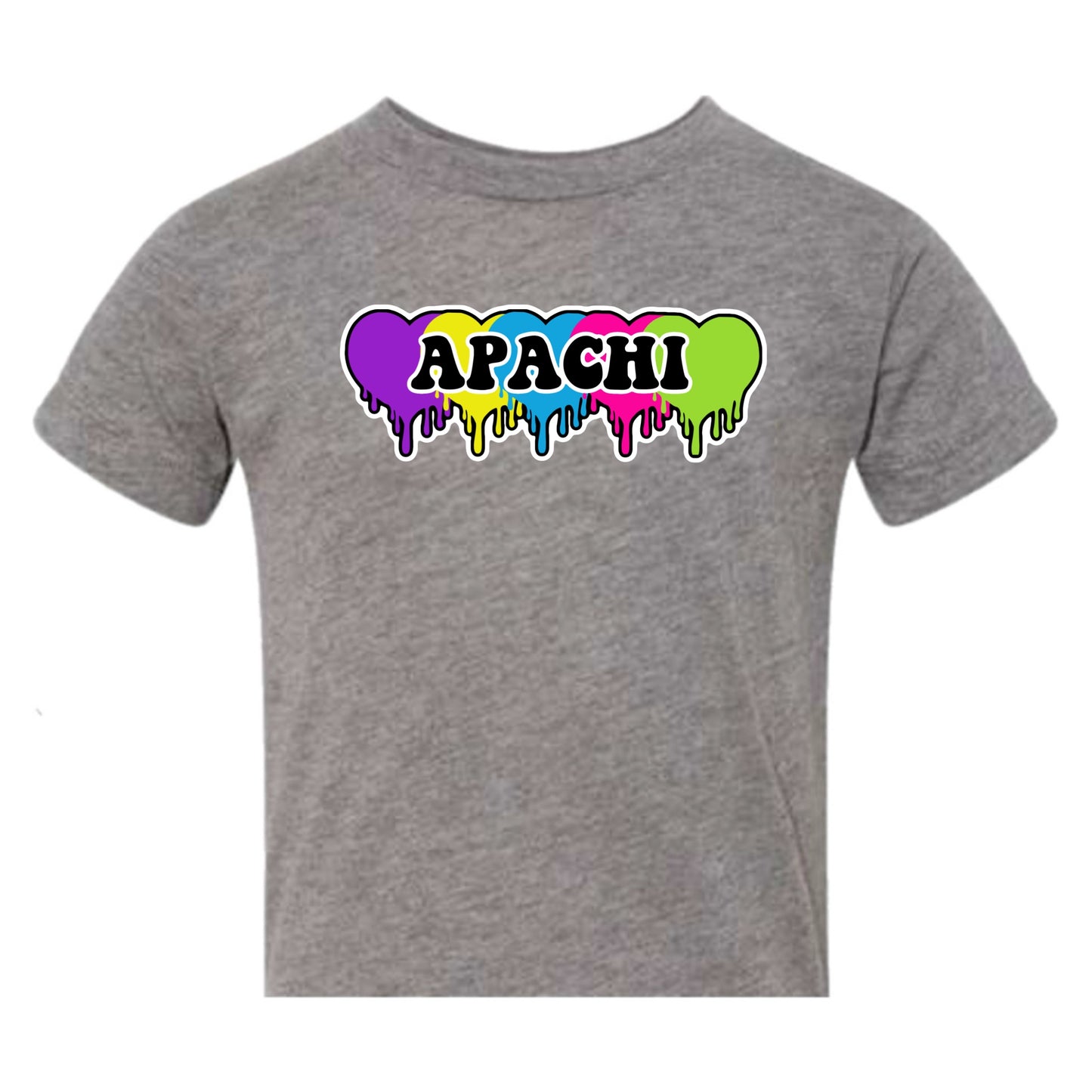 Girls Apachi/ Apachi Village neon hearts tee