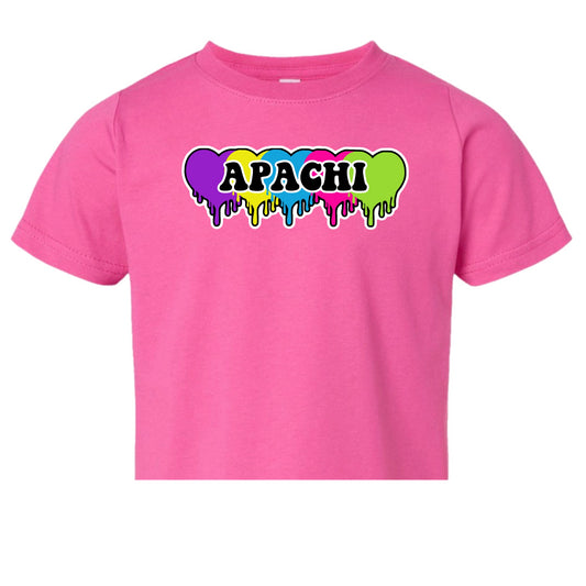 Girls Apachi/ Apachi Village neon hearts tee