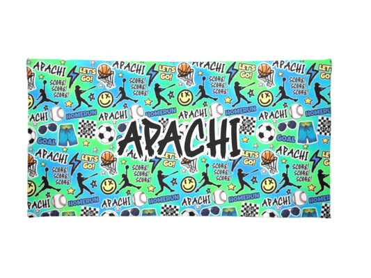 Apachi/ Apachi Village boys neon beach towel