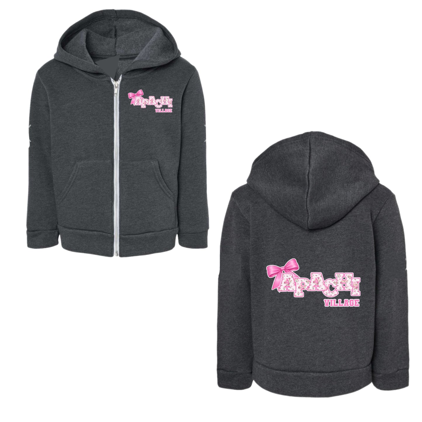 Girls APACHI/ APACHI VILLAGE bow zip hoodie