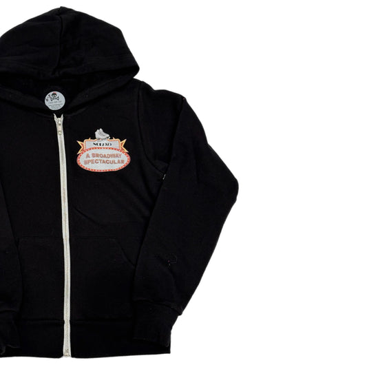 SPARKLE finish WHITE ice SKATES zip hoodie