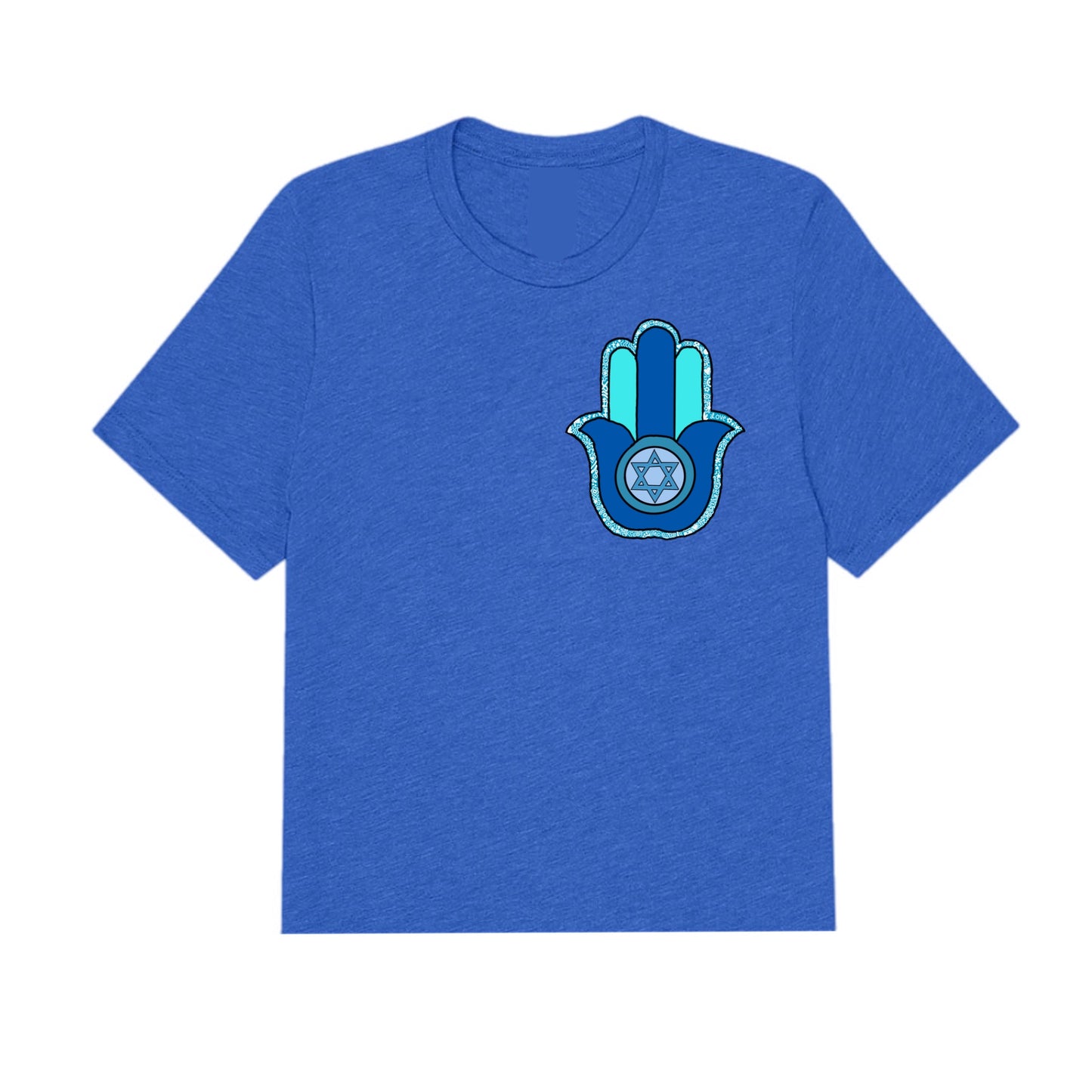 Girls Israel tee (heather light blue)