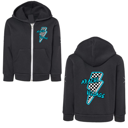 Boys Apachi Village bolt zip hoodie