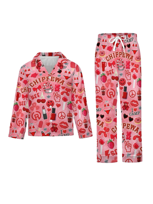 Chippewa  girls/womens button pj pants set