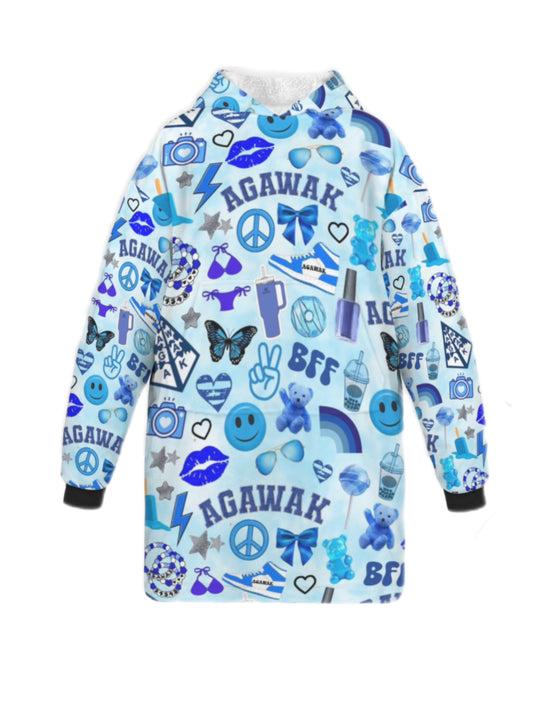 Agawak girls/women’s fleece blanket hoodie