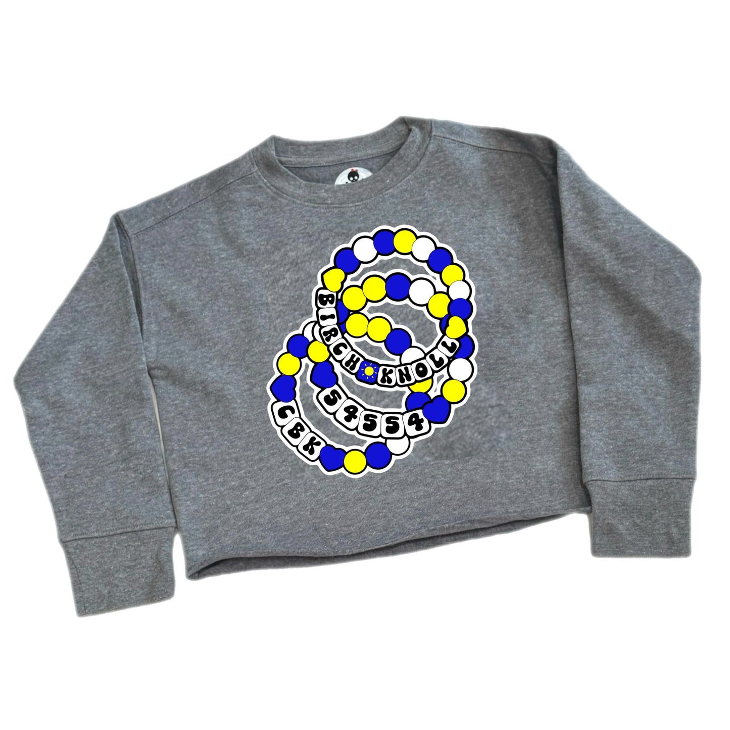 Camp Birch Knoll bracelet sweatshirt